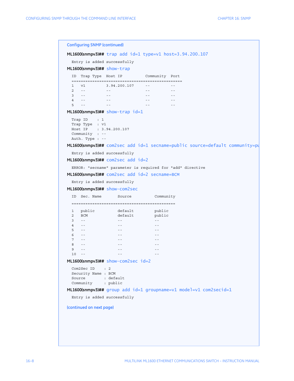 GE ML1600 User Manual | Page 254 / 324