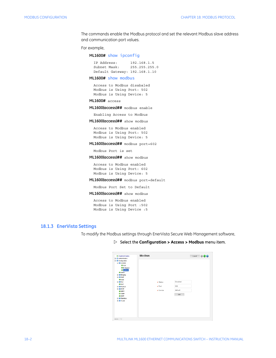3 enervista settings, Ista, Ettings | GE ML1600 User Manual | Page 292 / 324