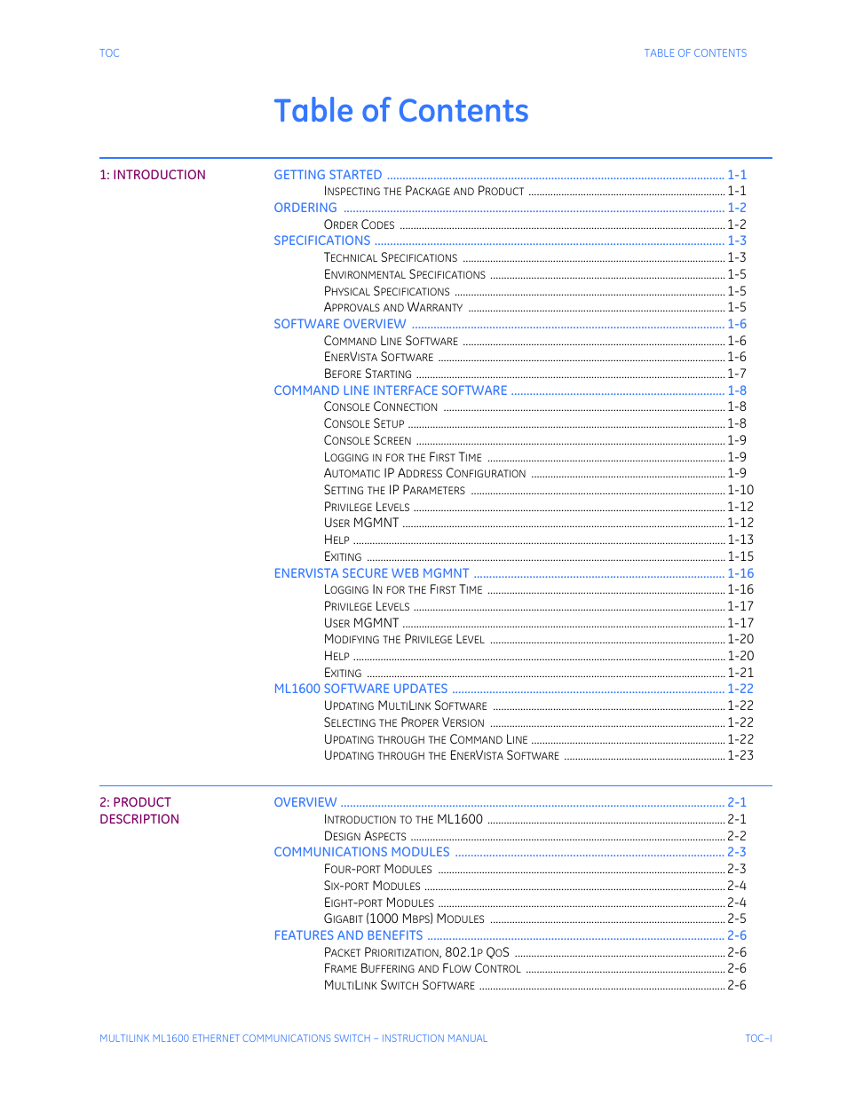 GE ML1600 User Manual | Page 3 / 324