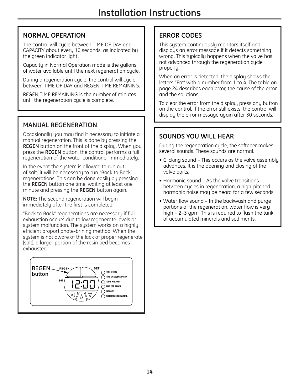 Installation instructions | GE GNPR40L User Manual | Page 14 / 36