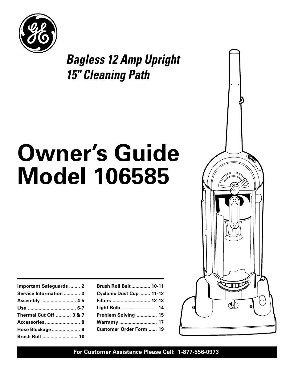 GE 106585 User Manual | 19 pages