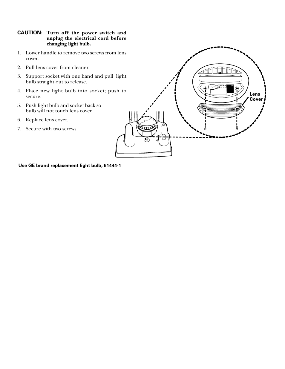 Light bulb, How to change light bulb | GE 106585 User Manual | Page 14 / 19