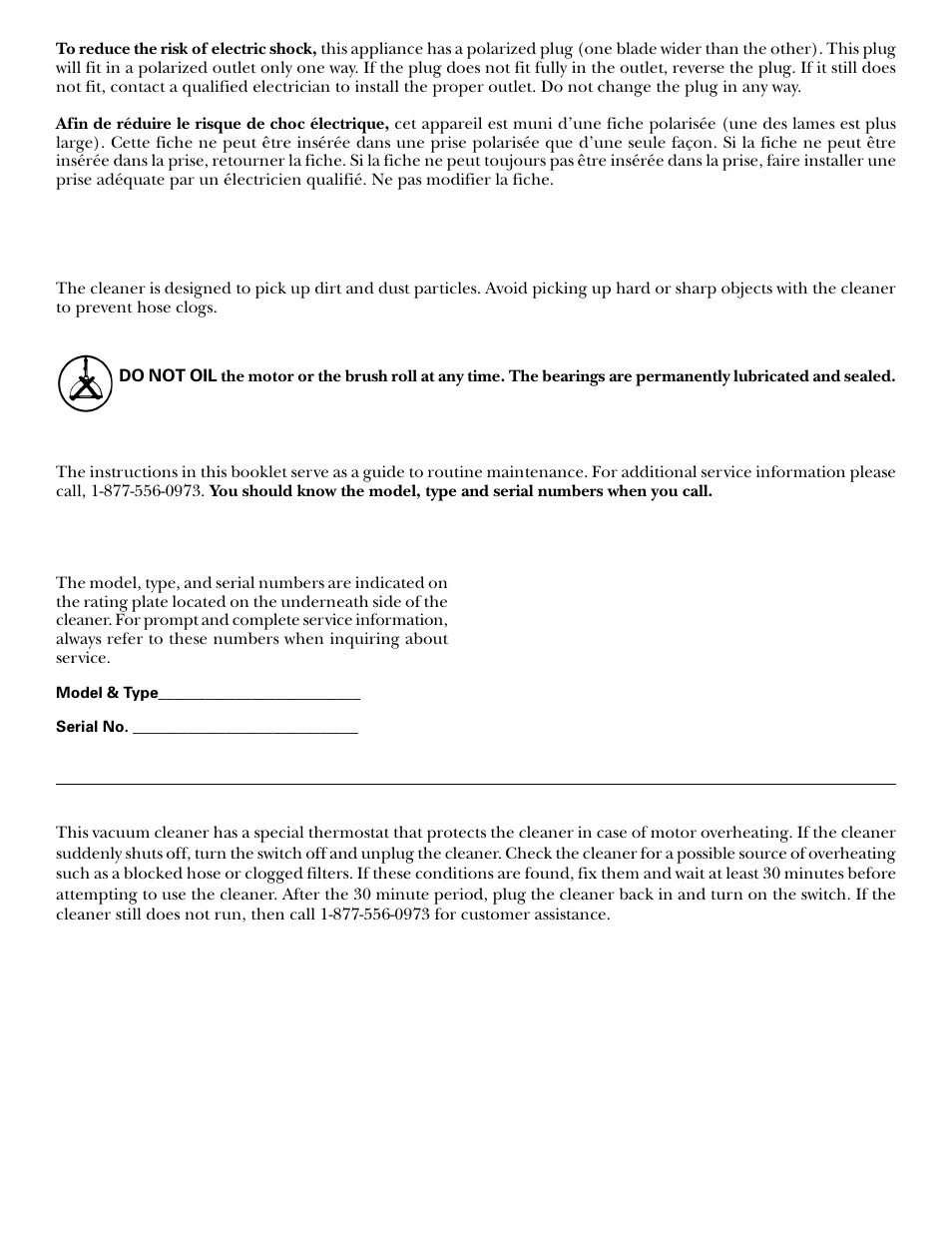 Service information, Thermal cut off, Thermal cut off & 7 | General information | GE 106585 User Manual | Page 3 / 19