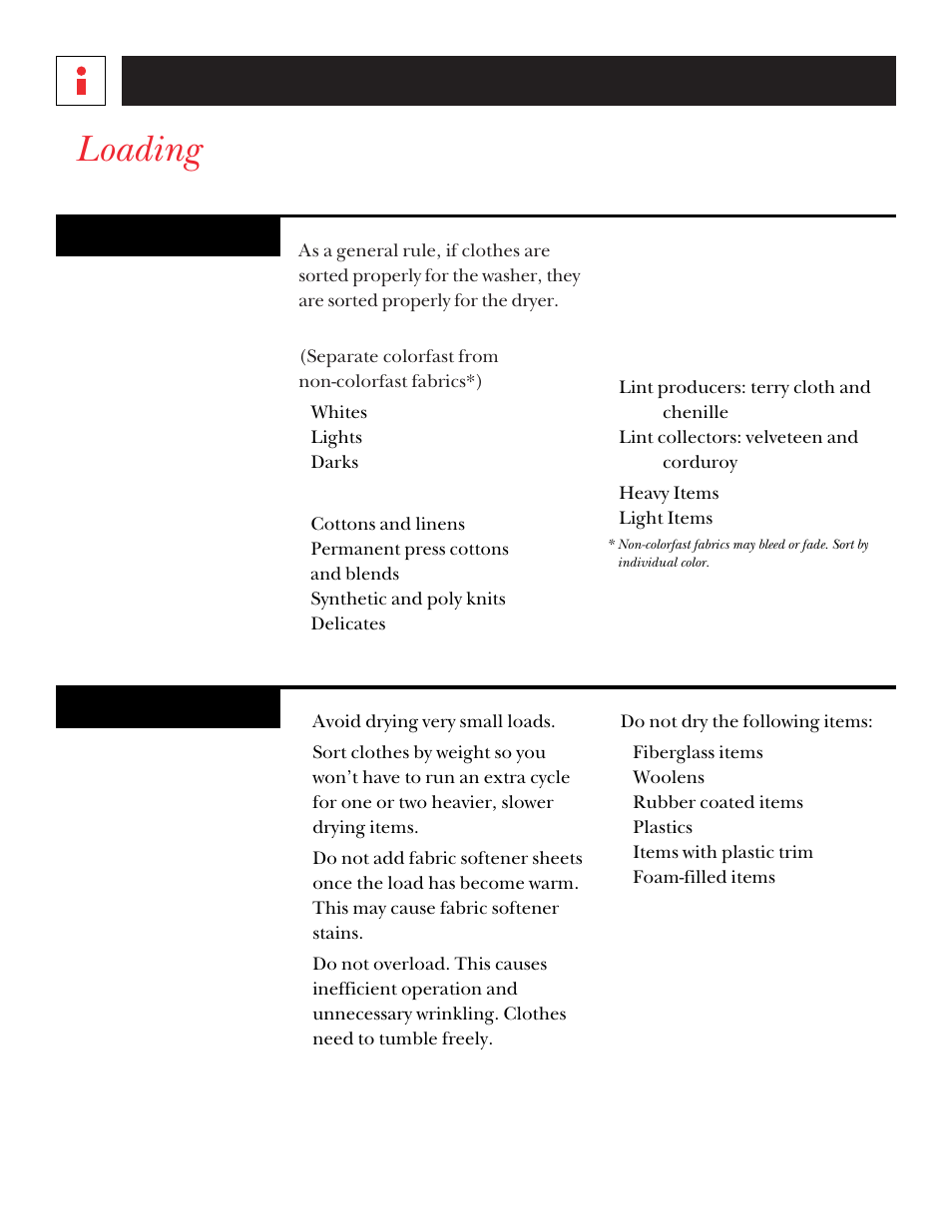 Loading suggestions, Loading, Helpful information | GE DNSR473 User Manual | Page 14 / 76