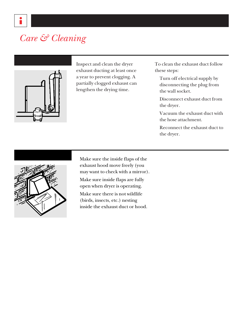 Care & cleaning, Helpful information | GE DNSR473 User Manual | Page 16 / 76