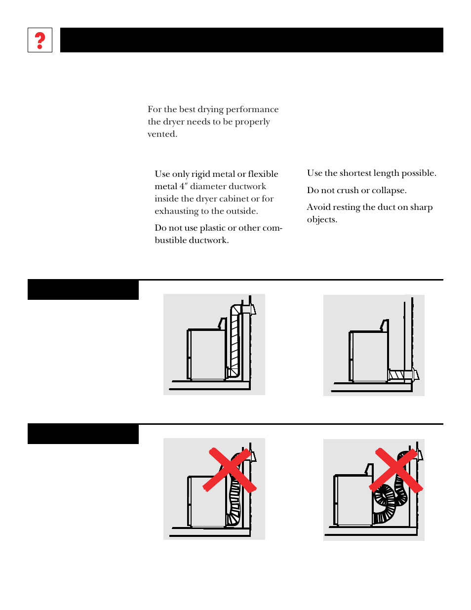 Venting the dryer | GE DNSR473 User Manual | Page 20 / 76