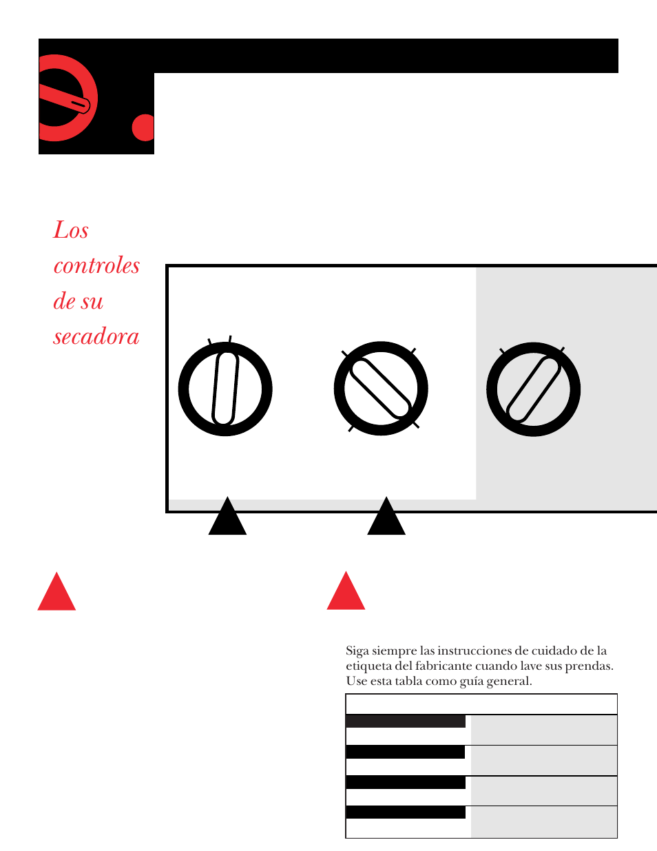 Los controles de su secadora, Instrucciones de operación | GE DNSR473 User Manual | Page 58 / 76