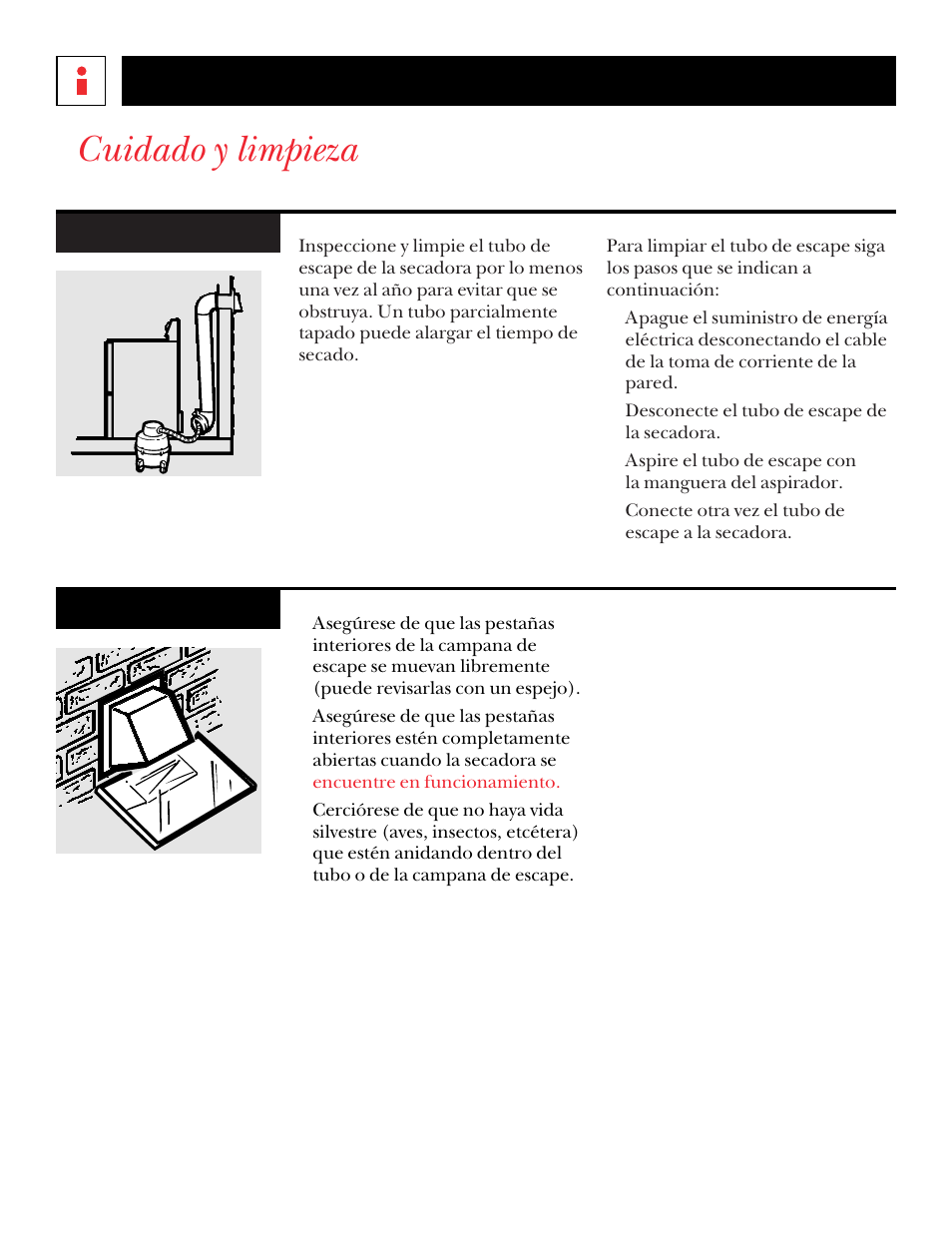 Cuidado y limpieza, Información útil | GE DNSR473 User Manual | Page 66 / 76