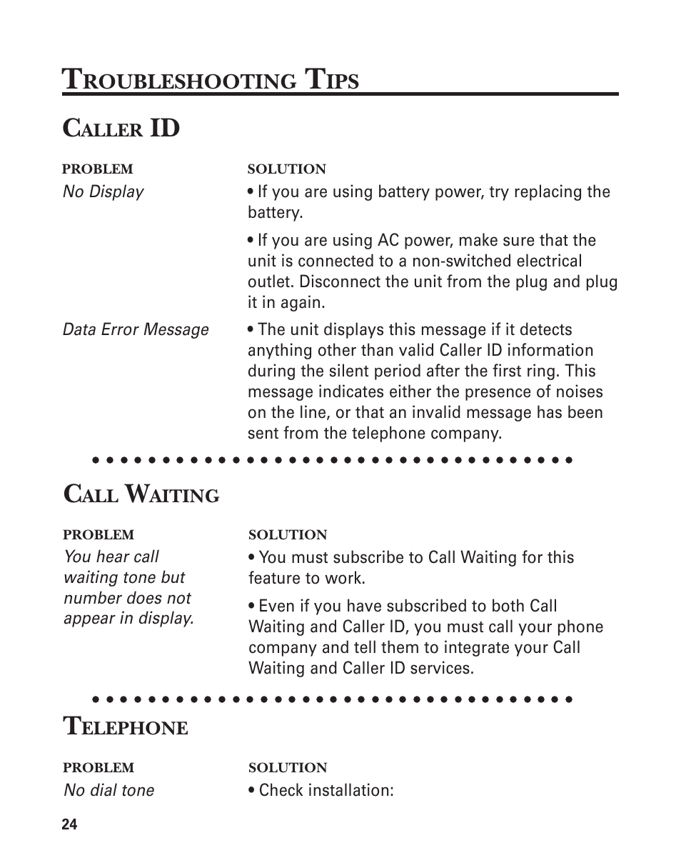 Roubleshooting | GE 2-9772 User Manual | Page 24 / 32