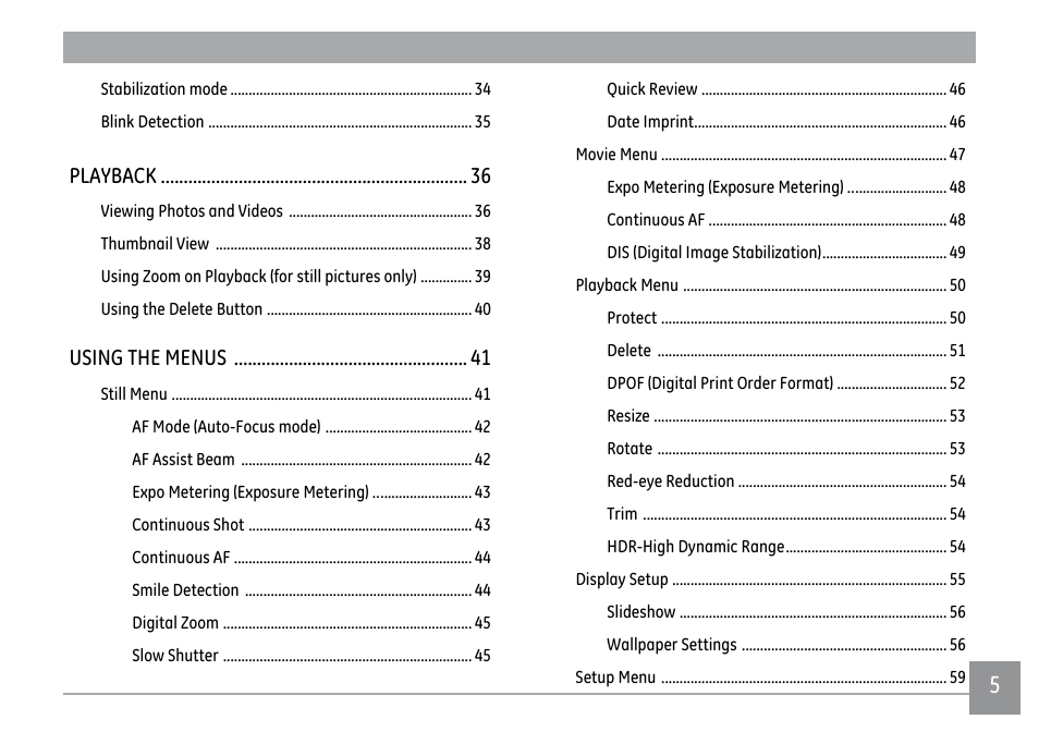 Playback, Using the menus | GE E1450W User Manual | Page 8 / 85