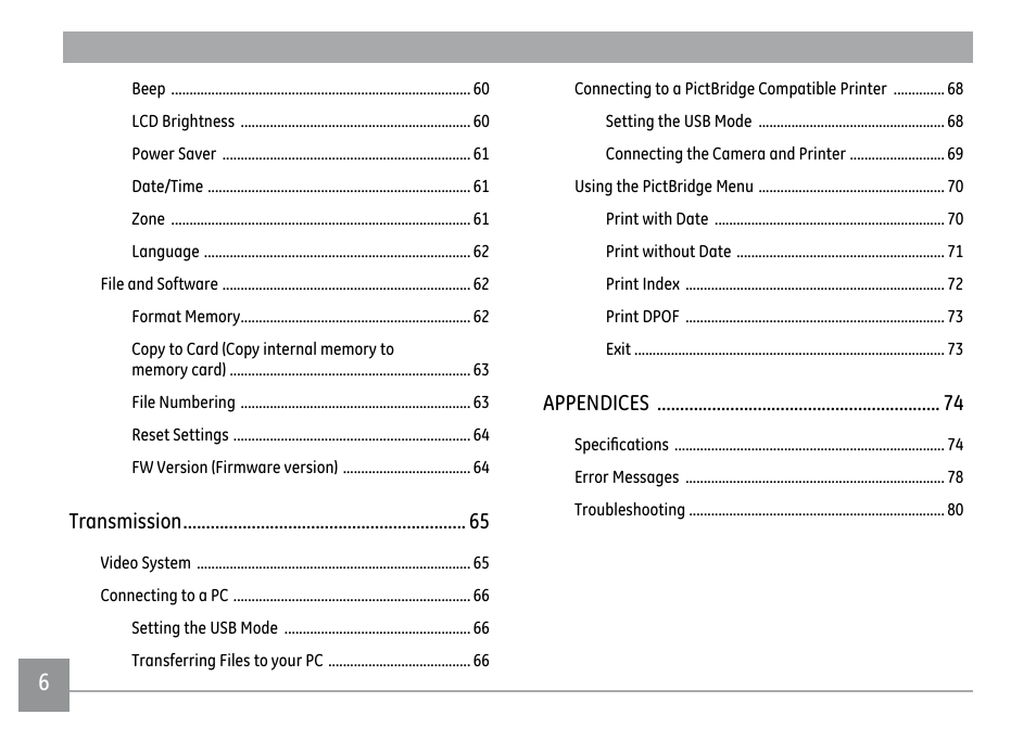 GE E1450W User Manual | Page 9 / 85