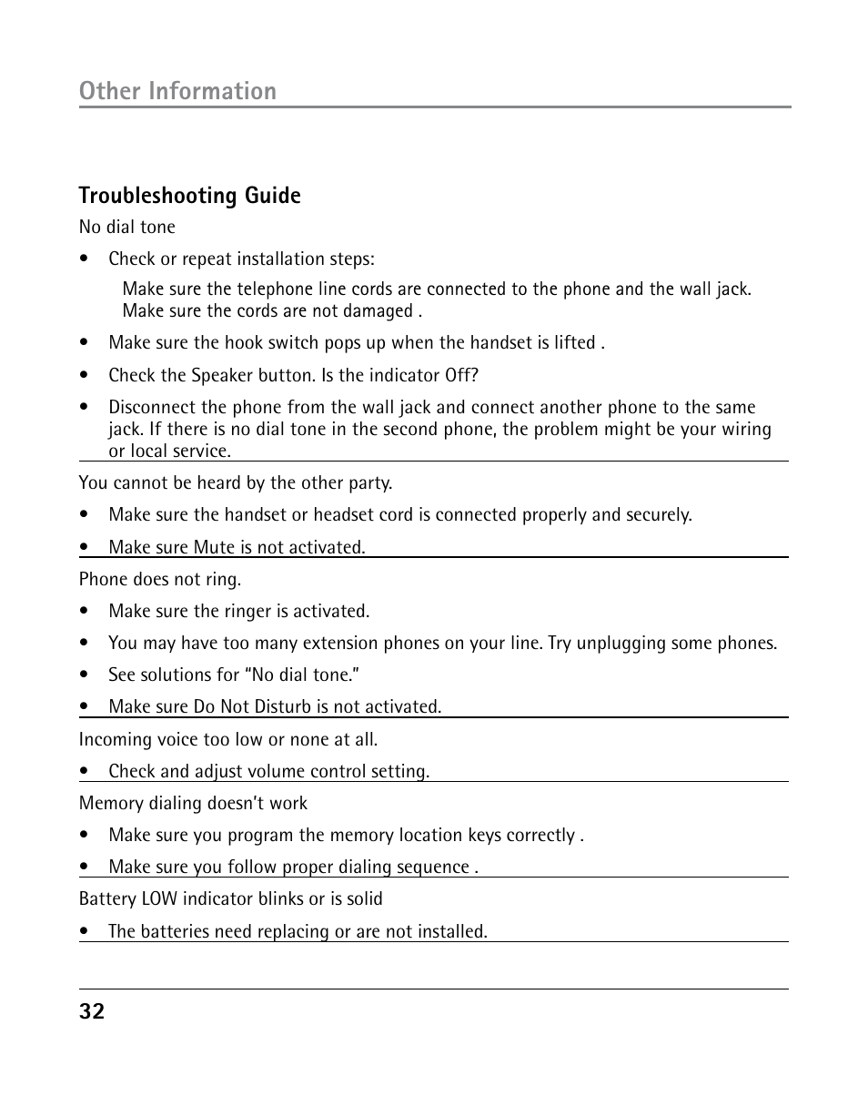 Other information | GE 25203 User Manual | Page 32 / 40