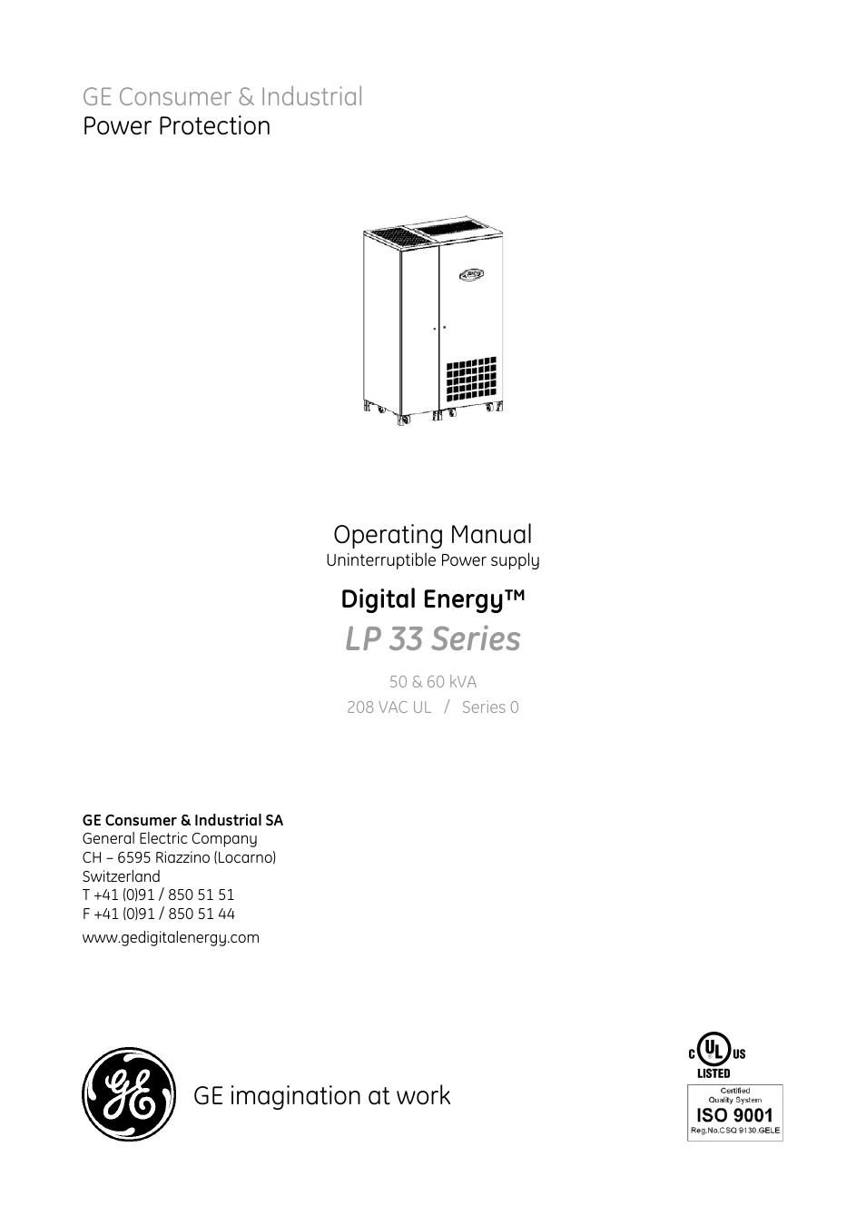 GE DIGITAL ENERGY LP 33 User Manual | 57 pages