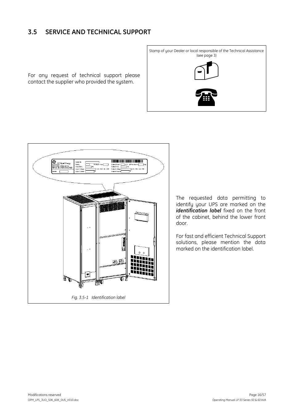 5 service and technical support, Service and technical support | GE DIGITAL ENERGY LP 33 User Manual | Page 16 / 57