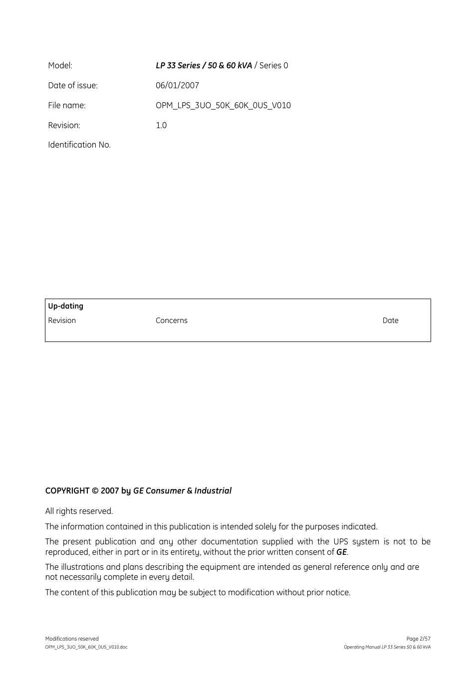 GE DIGITAL ENERGY LP 33 User Manual | Page 2 / 57