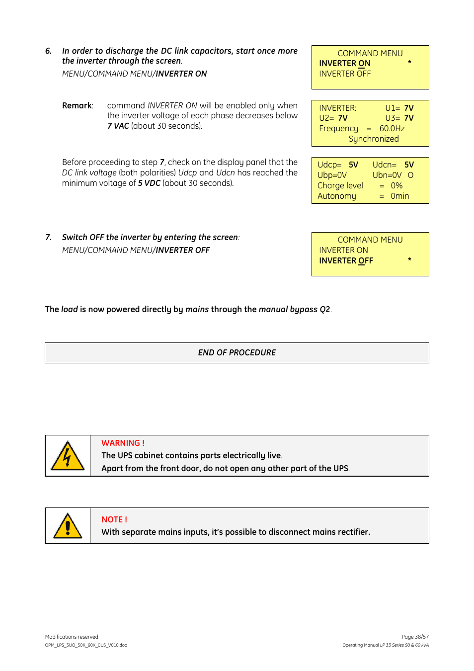 GE DIGITAL ENERGY LP 33 User Manual | Page 38 / 57