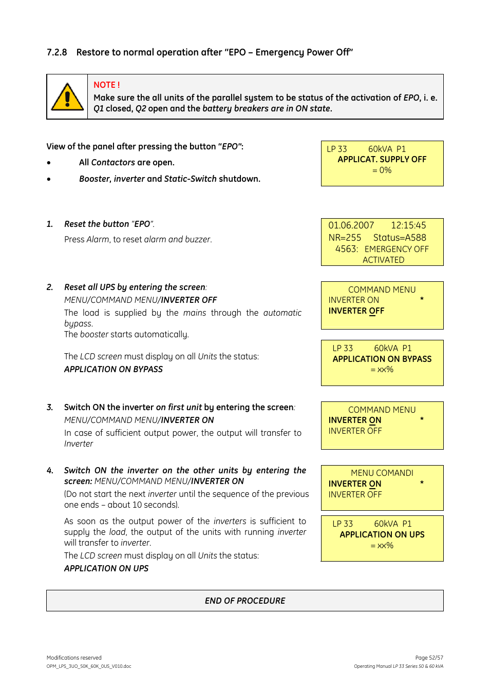 GE DIGITAL ENERGY LP 33 User Manual | Page 52 / 57