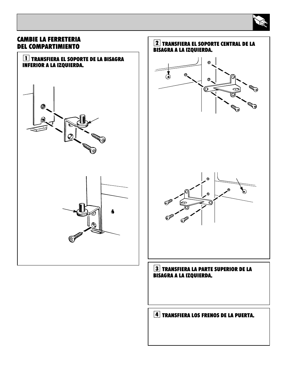 Cambie la ferreteria del compartimiento | GE 162D7740P005 User Manual | Page 35 / 40