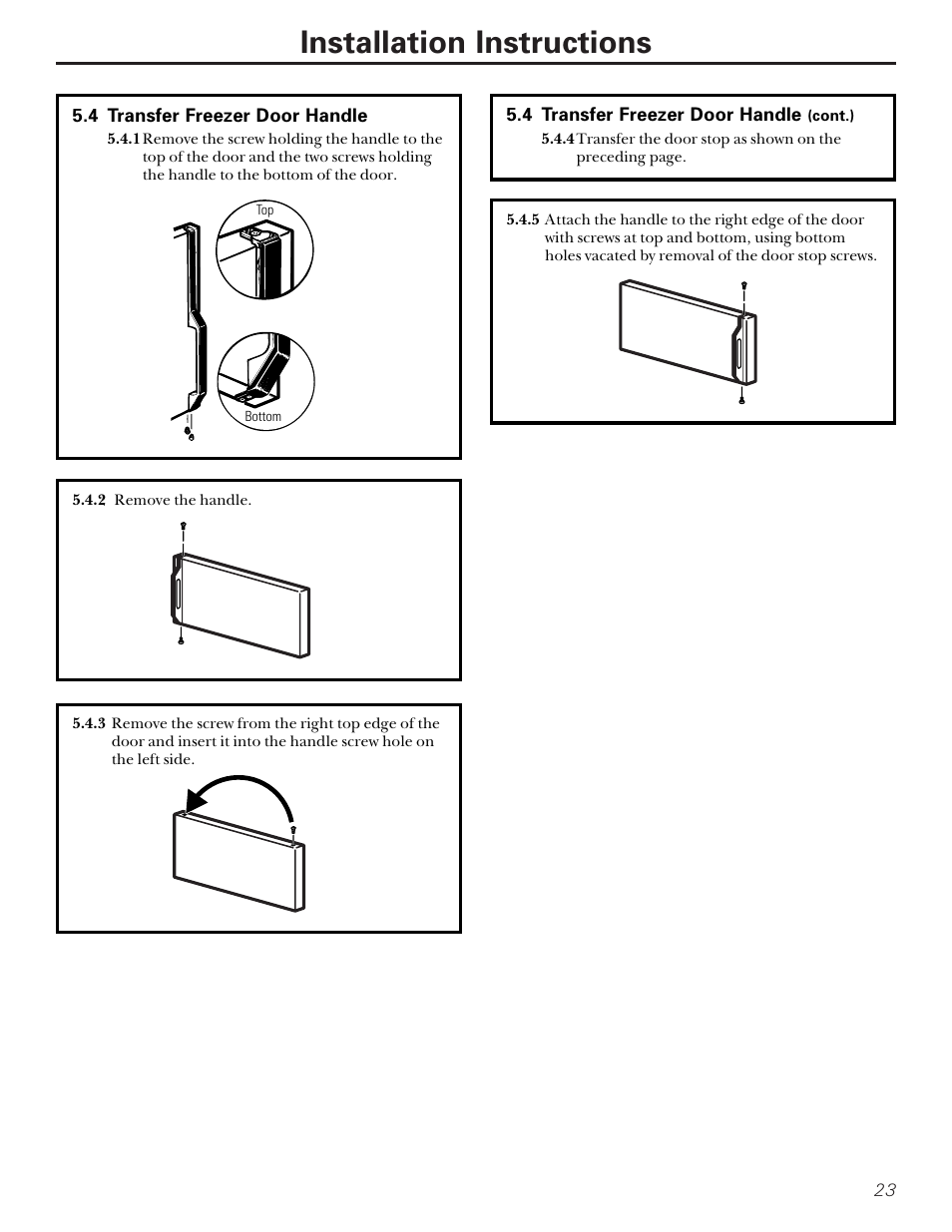 Installation instructions | GE 15 User Manual | Page 23 / 32
