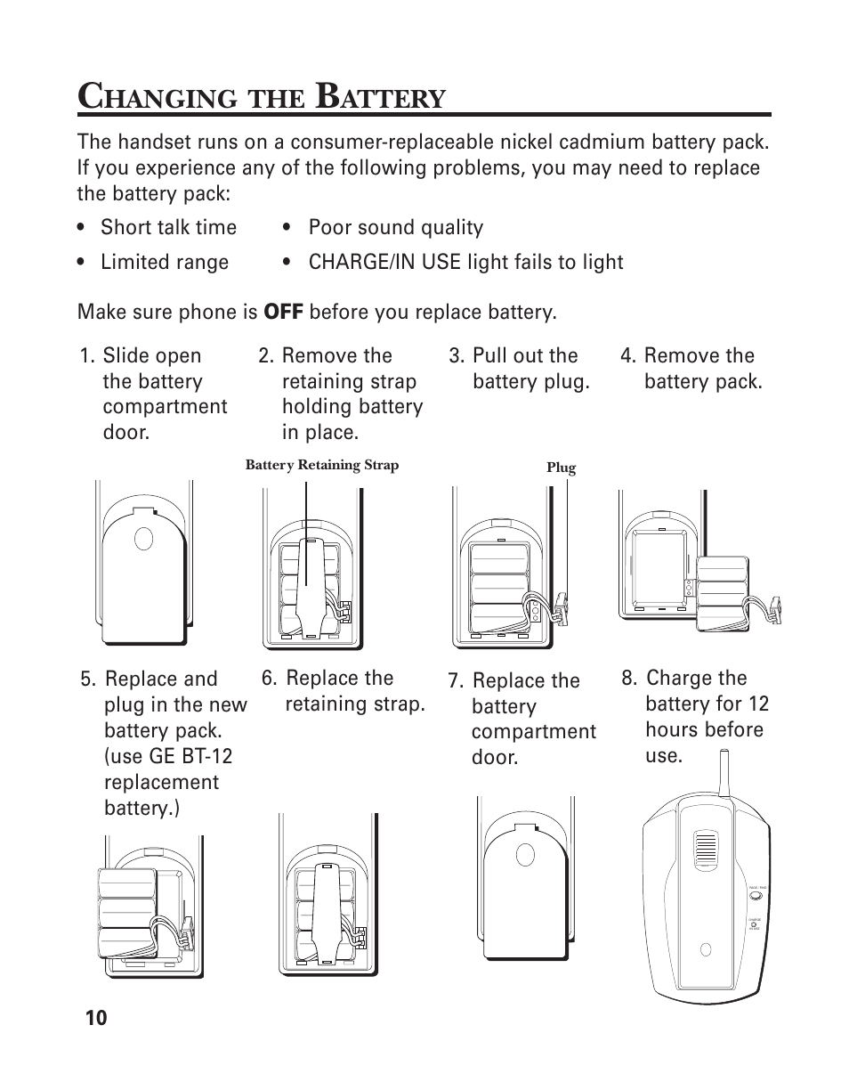 Hanging, Attery | GE 2-9752 User Manual | Page 12 / 20