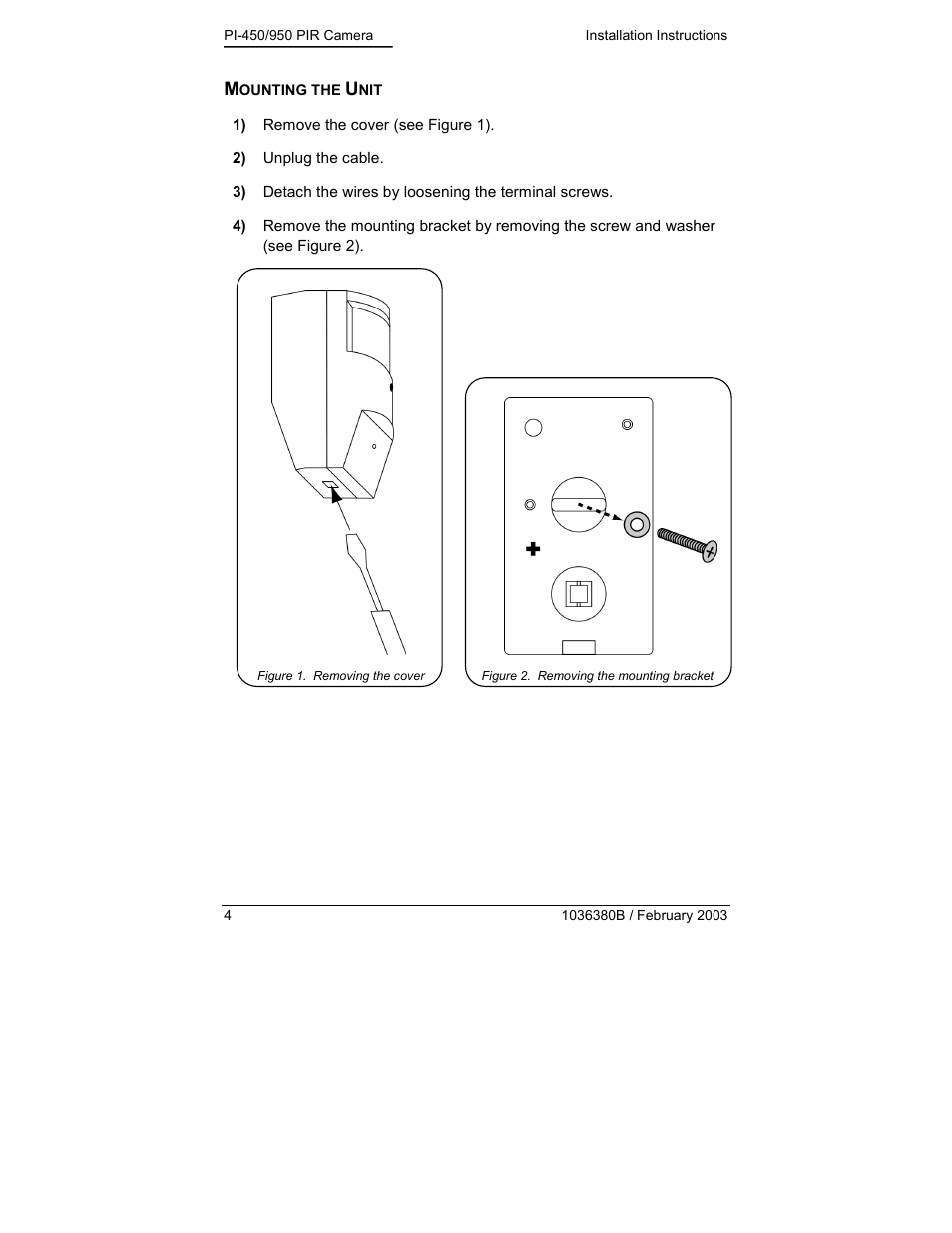 GE PIR Camera PI-450/950 User Manual | Page 4 / 12