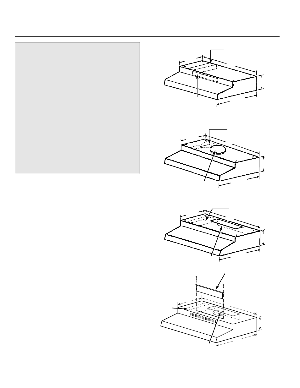 Installation instructions for ge hood | GE JN327   EN User Manual | Page 4 / 12