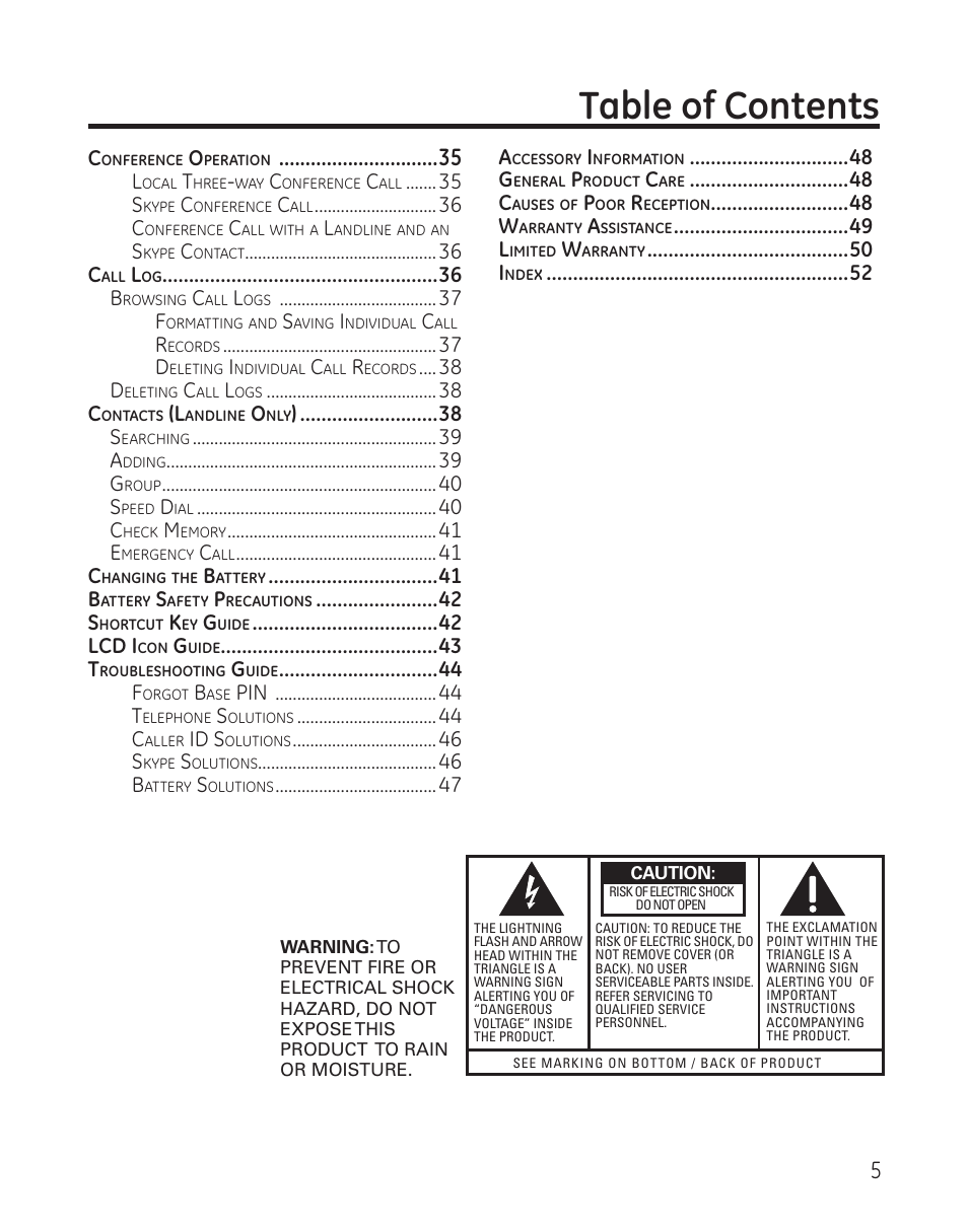 GE 28300 User Manual | Page 5 / 108