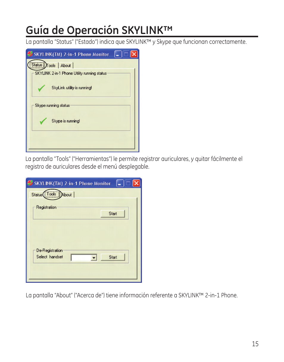 Guía de operación skylink | GE 28300 User Manual | Page 69 / 108