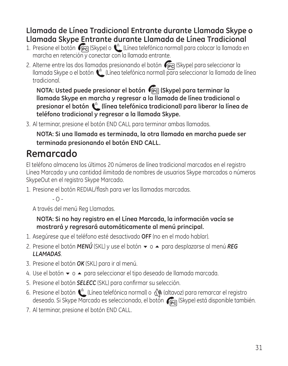 Remarcado | GE 28300 User Manual | Page 85 / 108