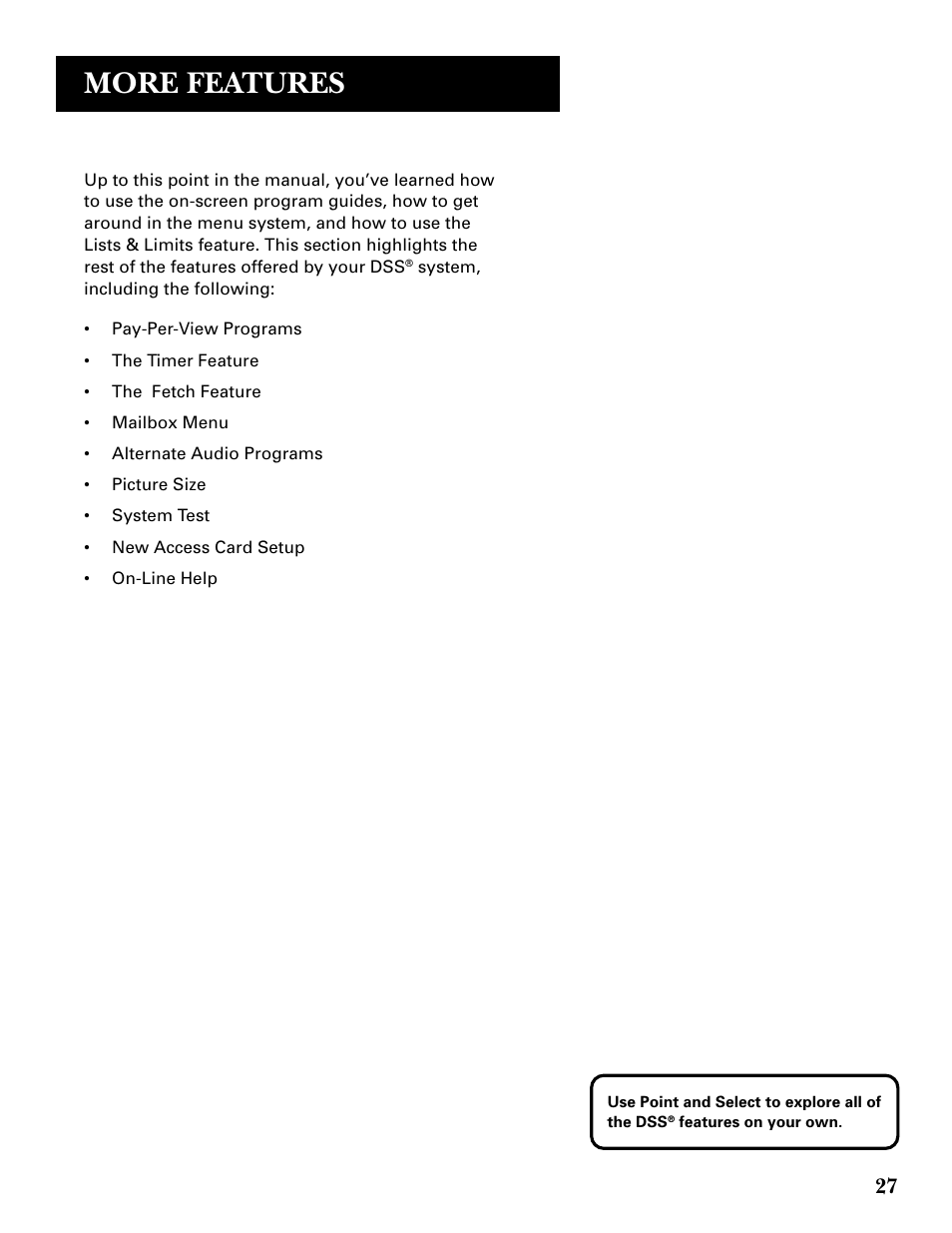 More features | GE GRD33G3A User Manual | Page 29 / 68