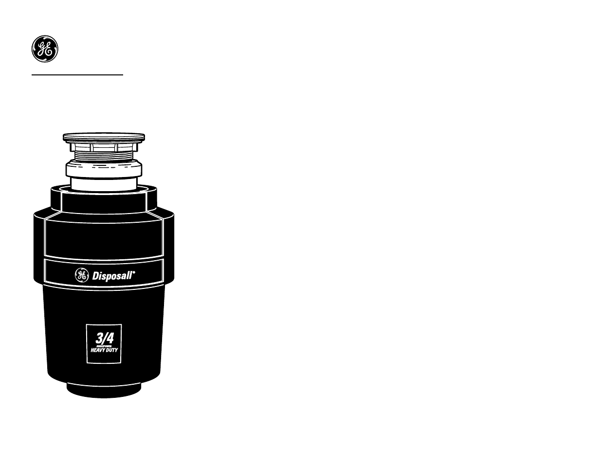 Gfc1000y—continuous feed disposer | GE GFC1000Y User Manual | Page 2 / 2