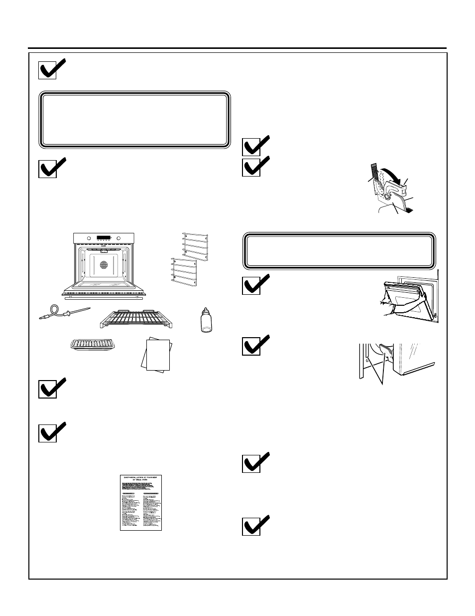 Liste de vérification avant montage, Directives d’installation, Pour enlever la porte (si nécessaire) | GE ZET1 User Manual | Page 17 / 44