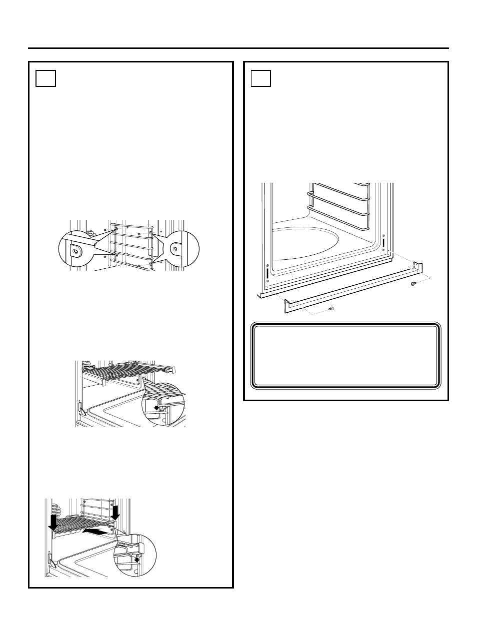 Directives d’installation, Installation de la garniture inférieure métallique | GE ZET1 User Manual | Page 26 / 44