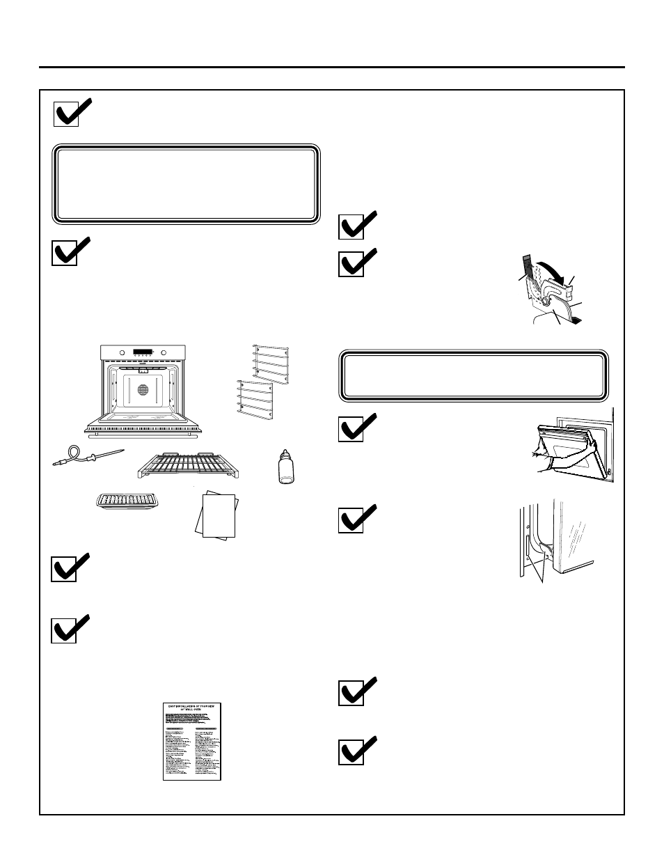 Pre-installation checklist, Installation instructions, If necessary) | GE ZET1 User Manual | Page 3 / 44