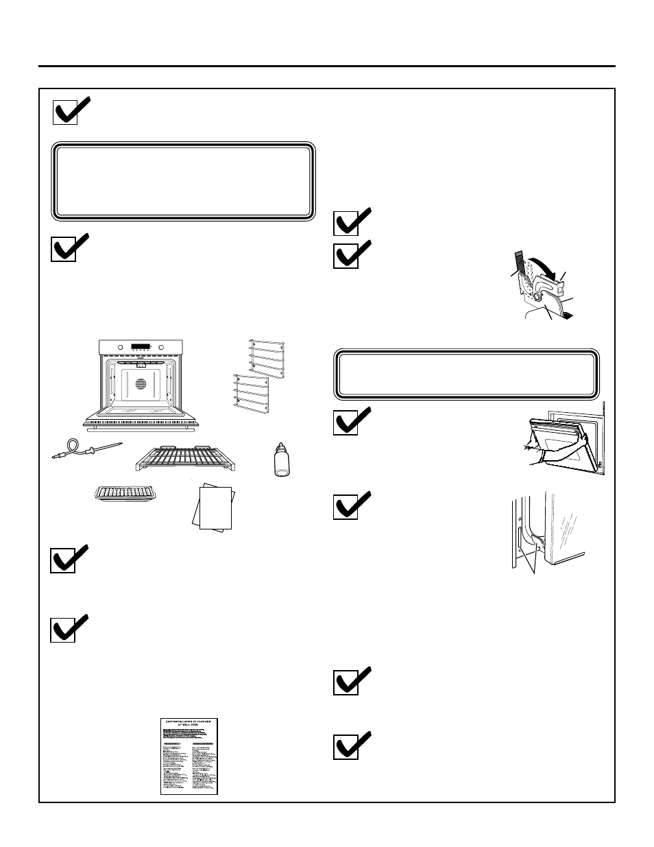 Lista de control antes de la instalación, Instrucciones de instalación, Para retirar la puerta | Si necesario) | GE ZET1 User Manual | Page 31 / 44