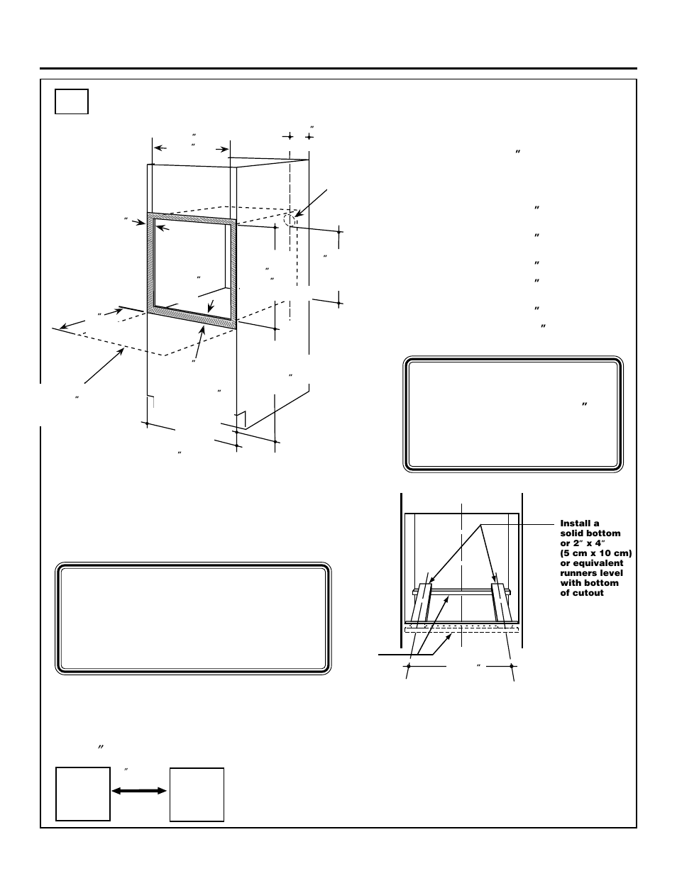 Cutout for single built-in oven, Installation instructions, Side by side installations | GE ZET1 User Manual | Page 4 / 44