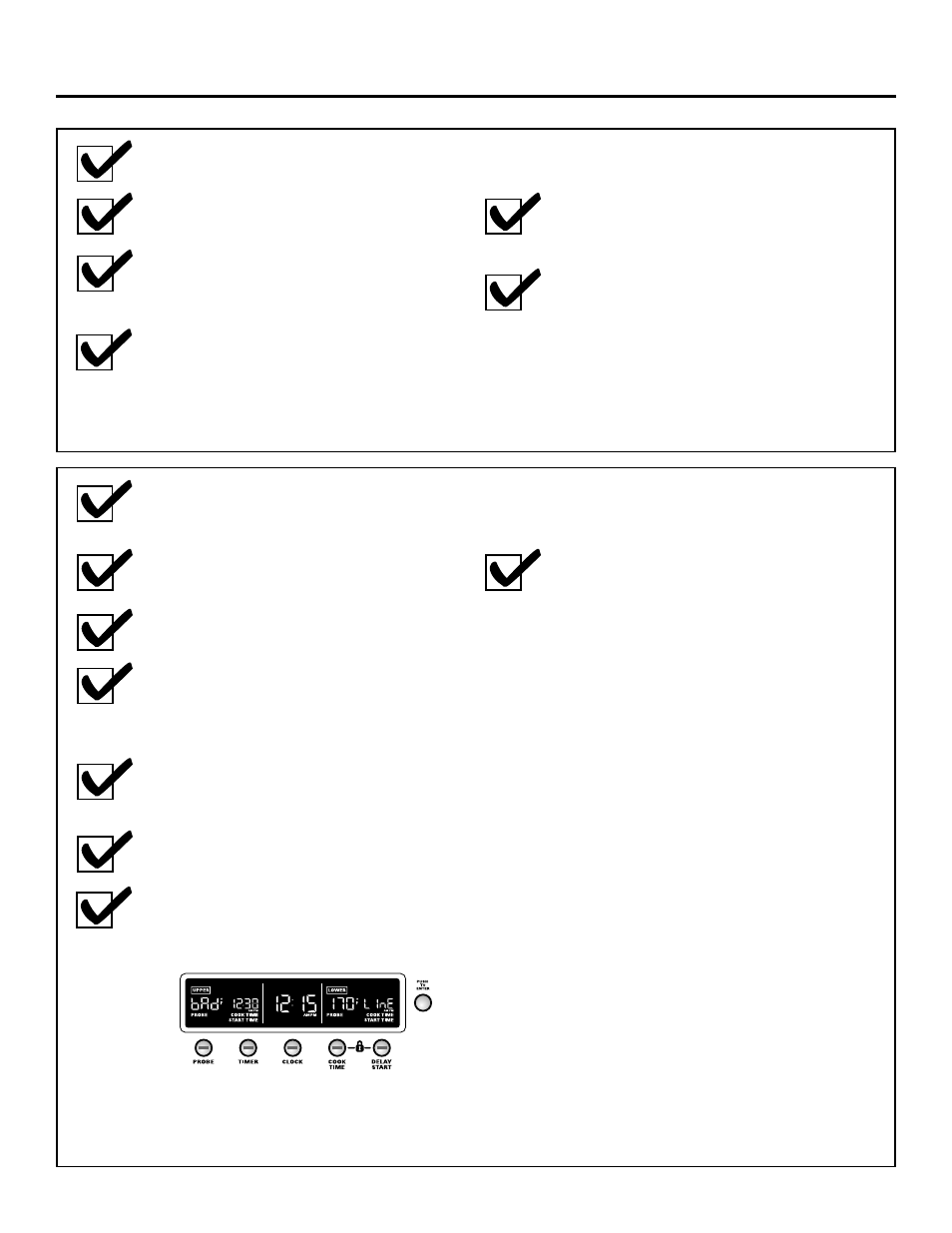 Lista de control antes de la prueba, Lista de control para la operación, Instrucciones de instalación | Advertencia | GE ZET1 User Manual | Page 42 / 44