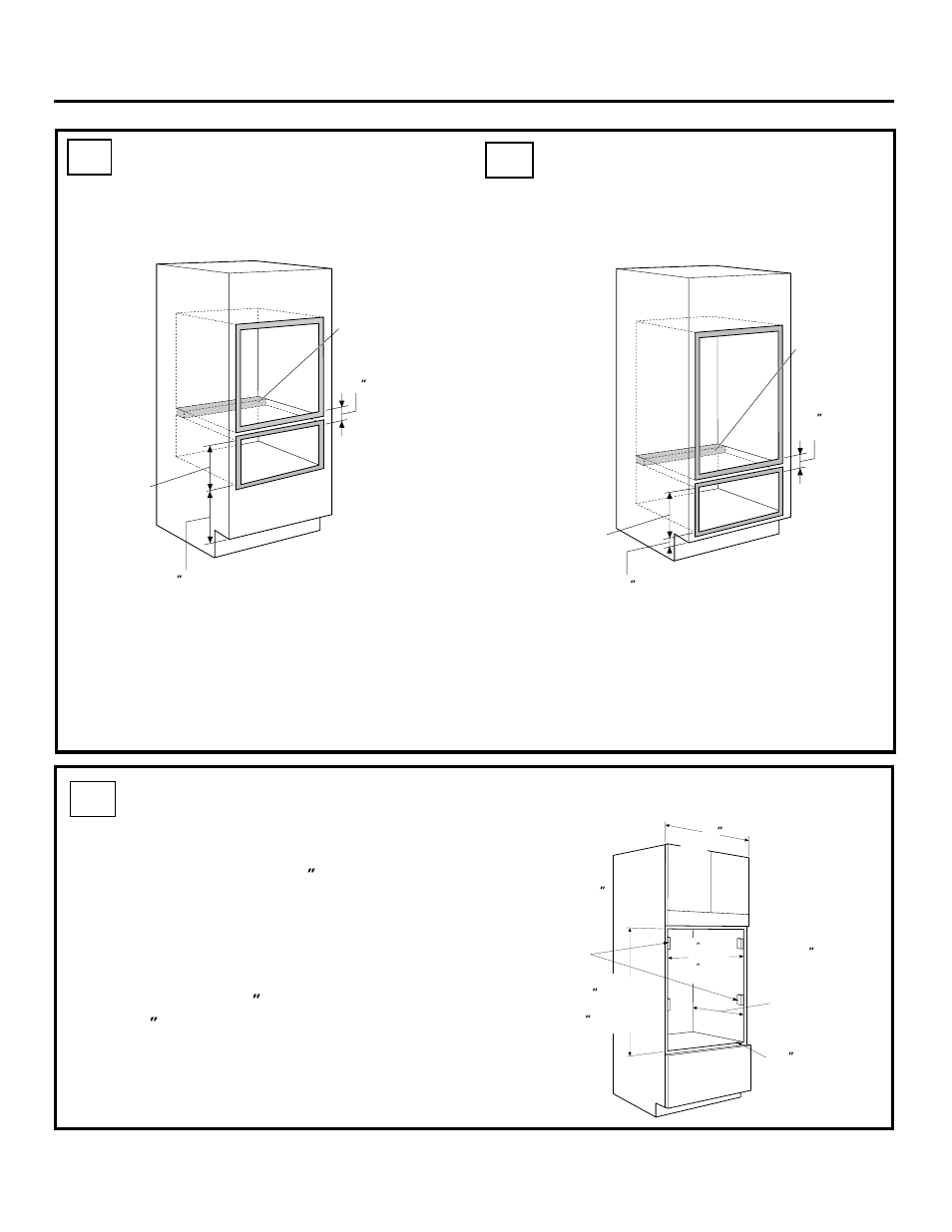 Cutout for frameless cabinets, Cabinetry, Frameless cabinets | GE ZET1 User Manual | Page 7 / 44