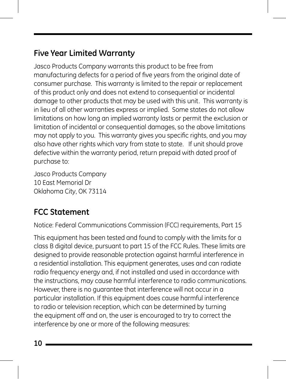 GE 98504 User Manual | Page 10 / 12