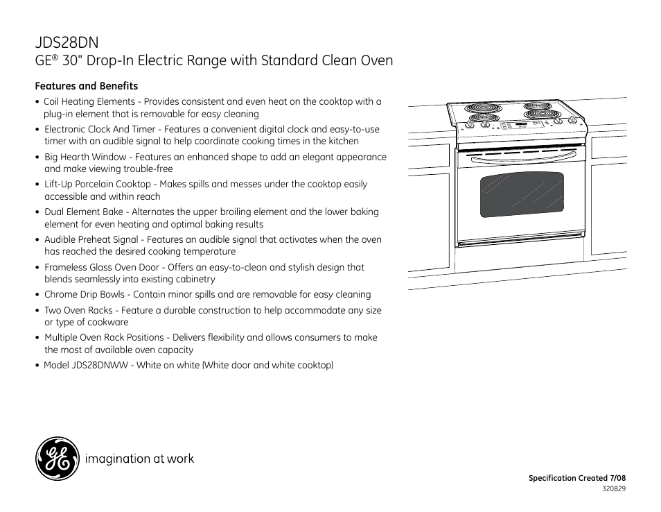 Jds28dn | GE Profile JDS28DNWW User Manual | Page 2 / 2