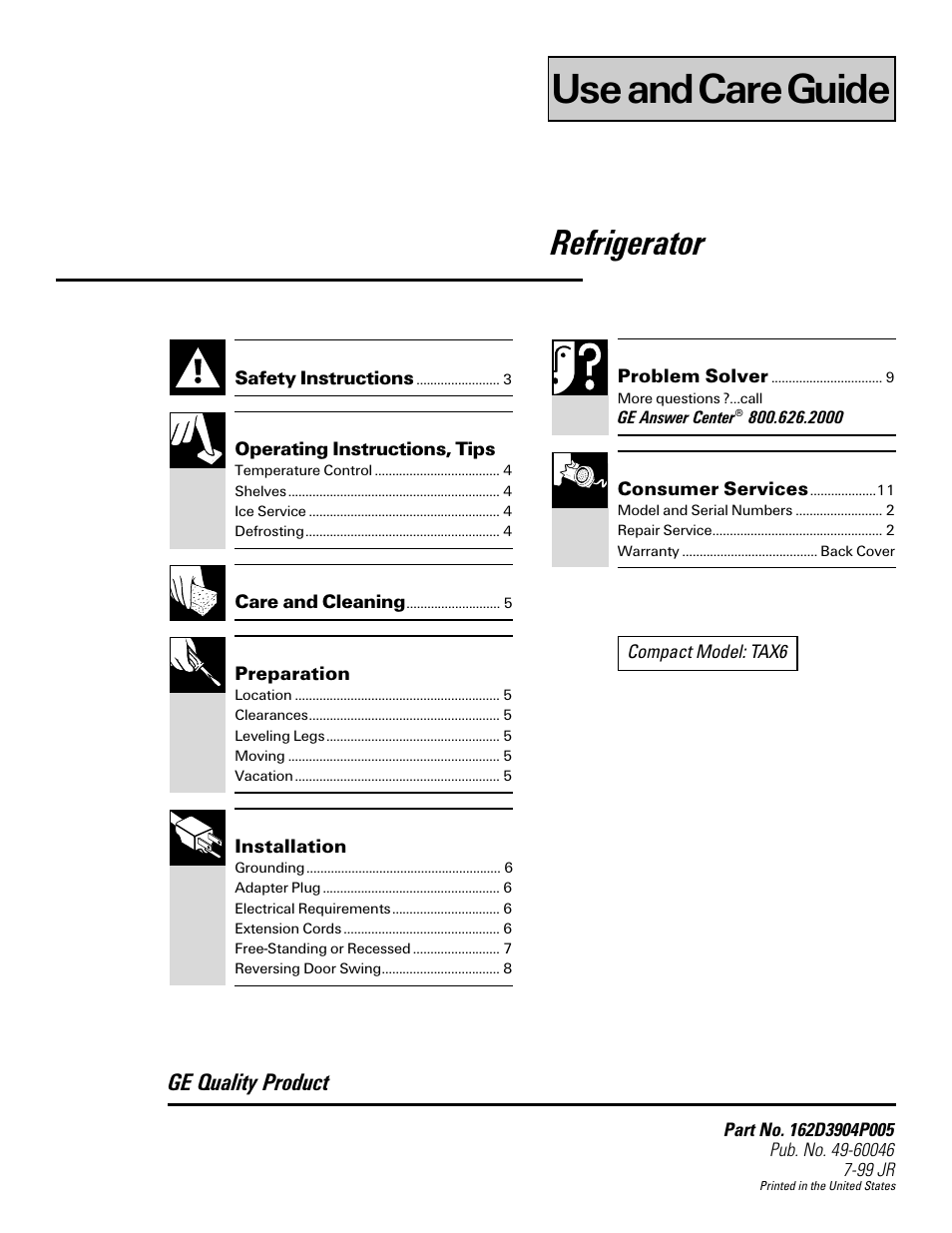 GE 162D3904P005 User Manual | 12 pages