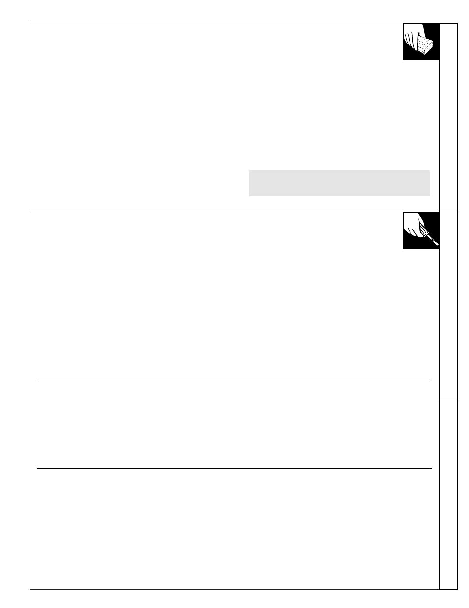 Care and cleaning, Location, Clearances | Leveling legs, Moving, Vacation, Location clearances leveling legs moving vacation, 5care and cleaning, Preparation, Operating car e and cleaning pr eparation | GE 162D3904P005 User Manual | Page 5 / 12