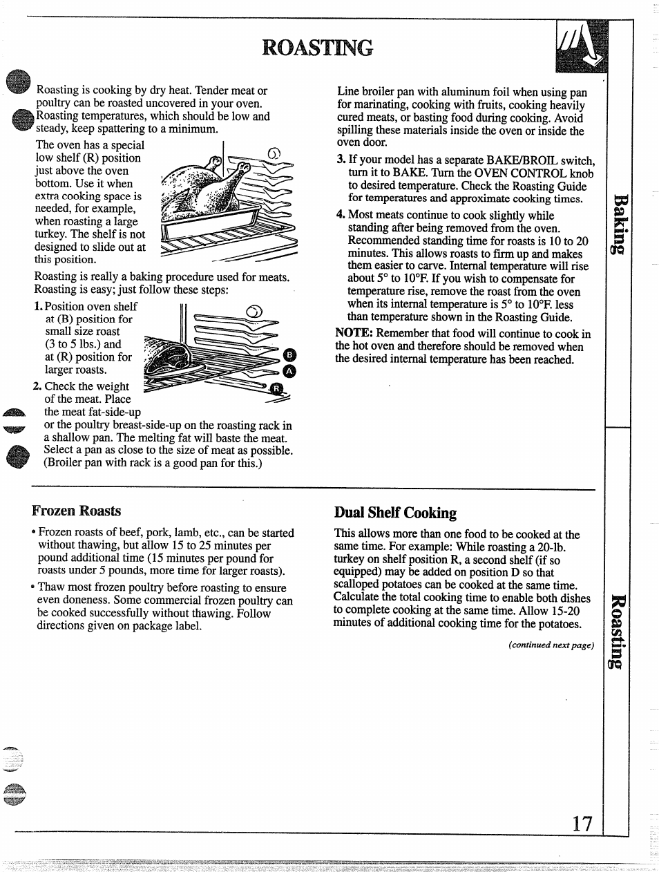 T'rozen moasis, Dual shelf cooking | GE 49-8338 User Manual | Page 18 / 49