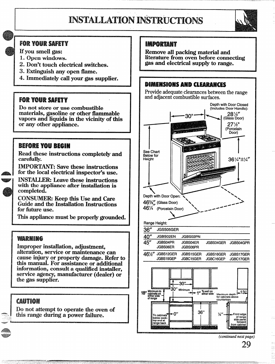 Ilfoii you iiêii, Dutioi, Pou your safety | Fqiji sil if | GE 49-8338 User Manual | Page 30 / 49