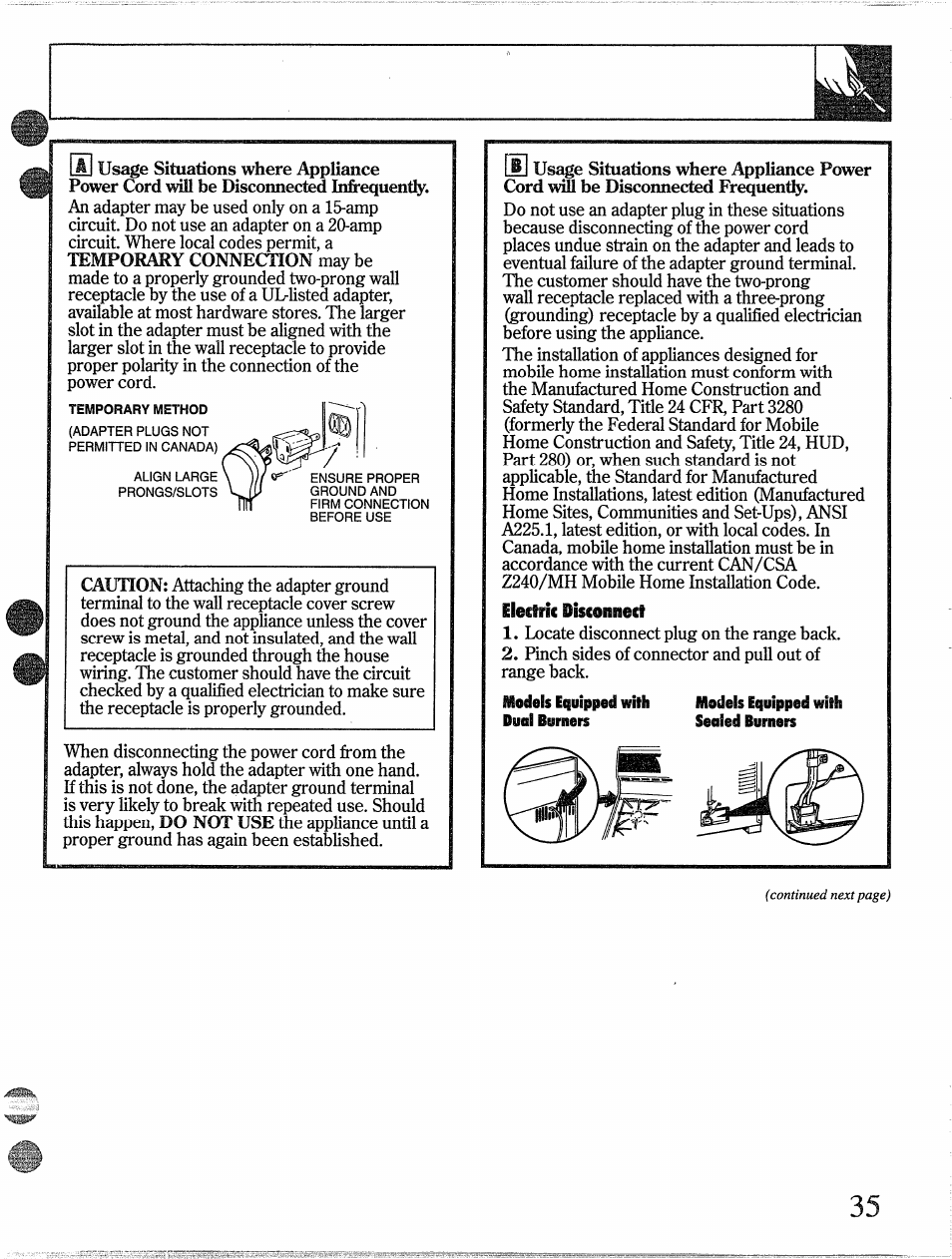 Electric disconnect | GE 49-8338 User Manual | Page 36 / 49