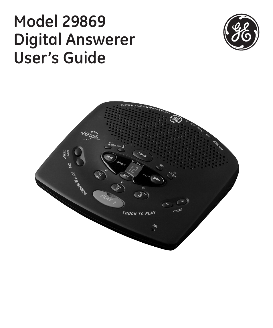 GE 29869 User Manual | 48 pages