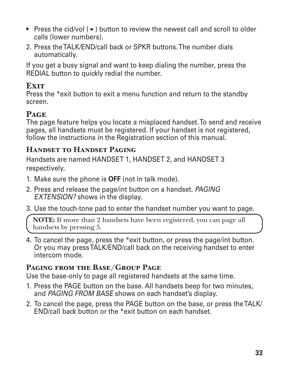 Exit, Page | GE 21029 User Manual | Page 33 / 116