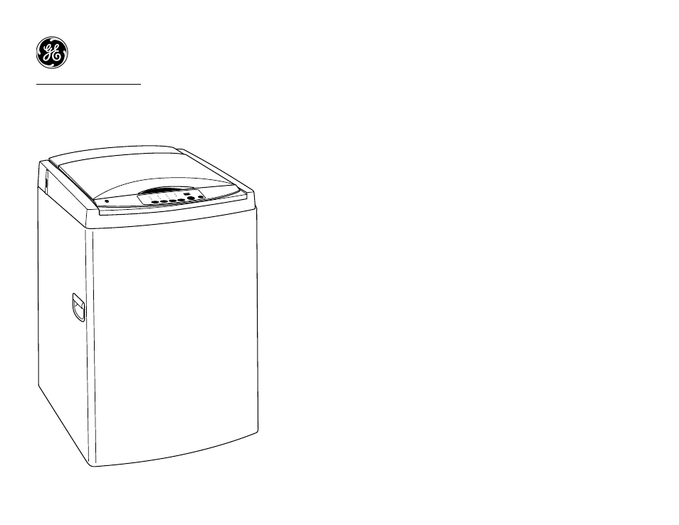 Wsls1100d – ge spacemaker, Stationary washer | GE SPACEMAKER WSLS1100D User Manual | Page 3 / 3