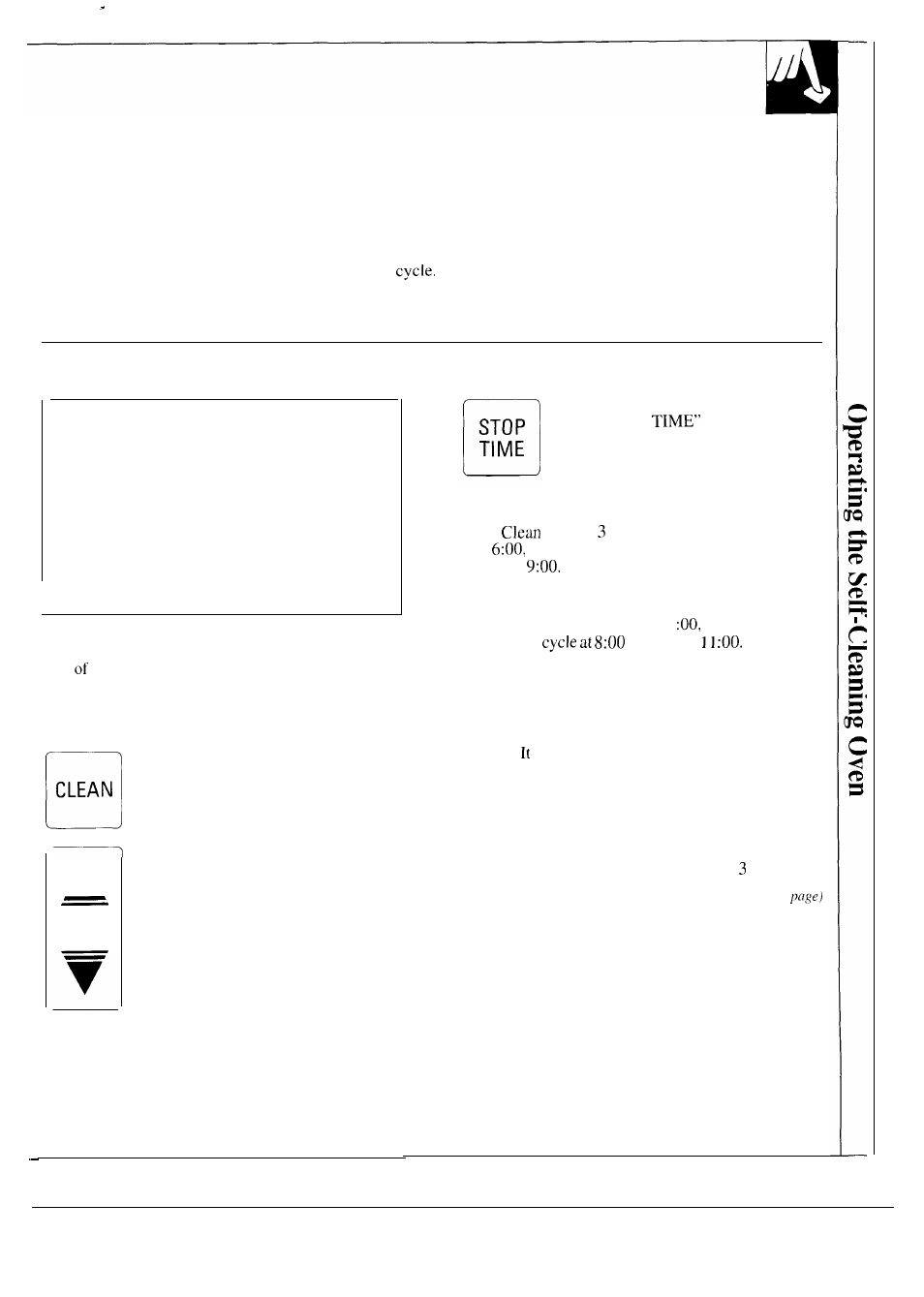 How to set delay start of cleaning, Clean, Stop | Time | GE JKP17 User Manual | Page 31 / 40