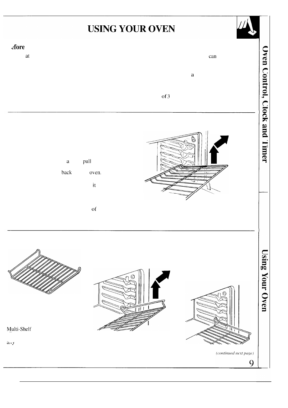 Offset shelf , 12, 15, 16, Shelves , 10, 12, Using your oven | Offset shelf | GE JKP17 User Manual | Page 9 / 40